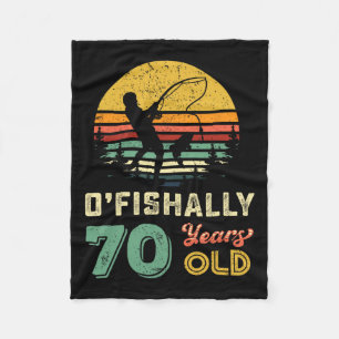 Manta Polar 70 años de edad Setenta Abuelos Pescado 70 cumplea