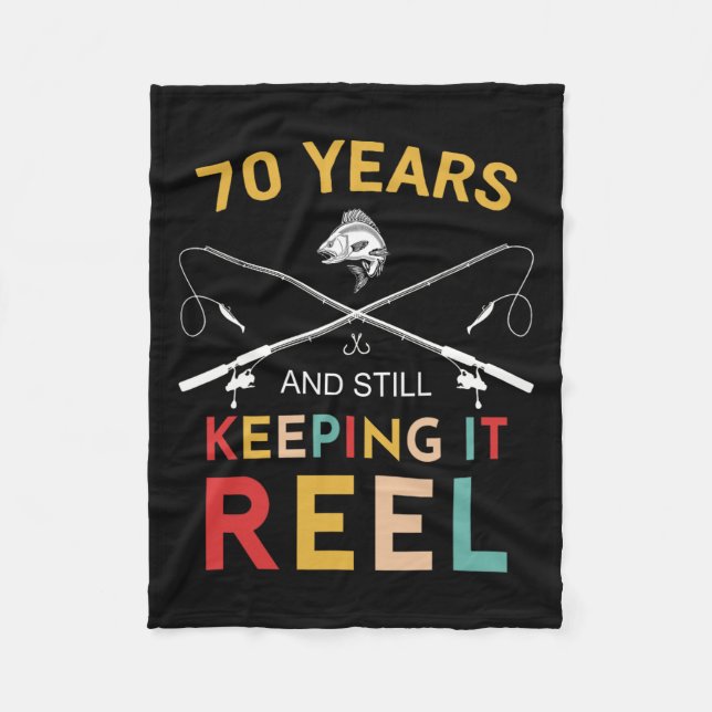 Manta Polar 70 Años Y Aún Manteniéndolo Reel 70 cumpleaños F (Anverso)