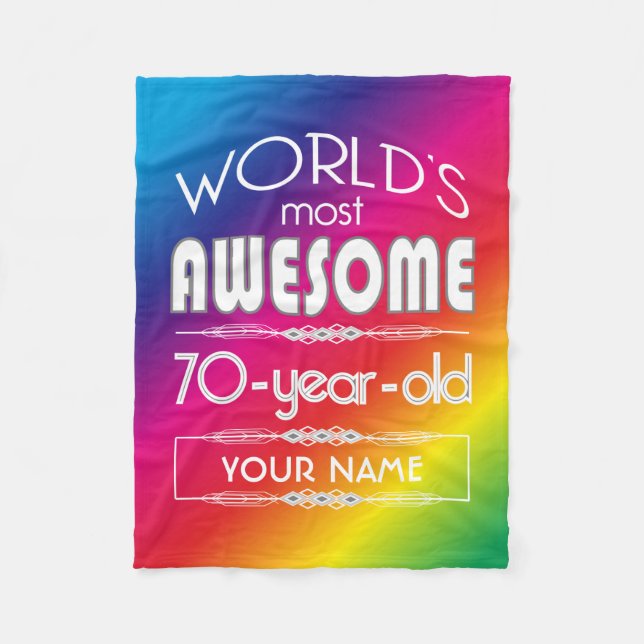 Manta Polar 70.o Arco iris fabuloso de los mundos del (Anverso)