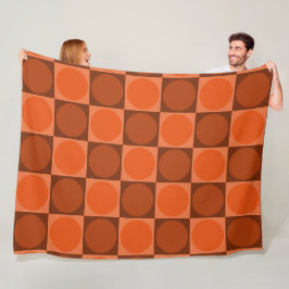 Manta Polar 70s Checks and Circles Flame Orange