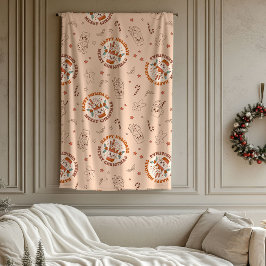 Manta Polar 70s Vibe Blanket Groovy Pastel Christmas Accent