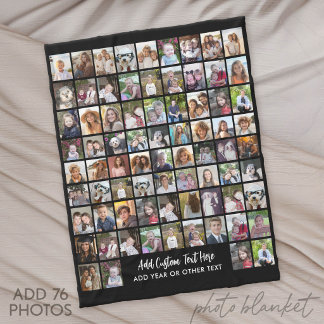 Manta Polar 76 Photo Collage Grid with Text - black