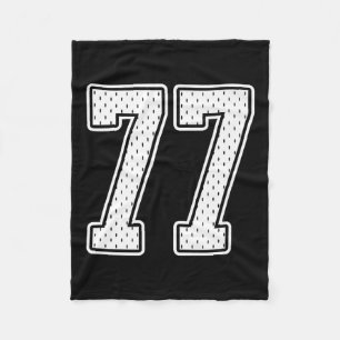 Manta Polar #77 Vintage Blanco Número 77 Ventilador Deportivo