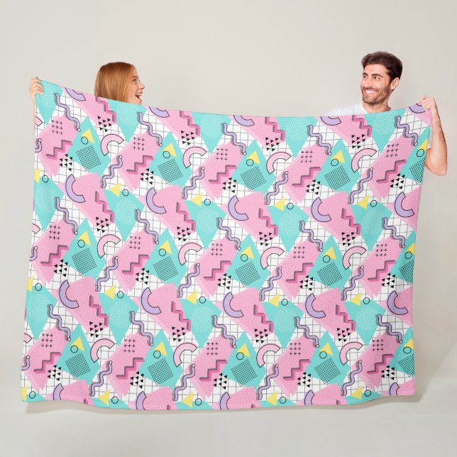 Manta Polar 80's Memphis Active Pink Light Turquoise (In situ)