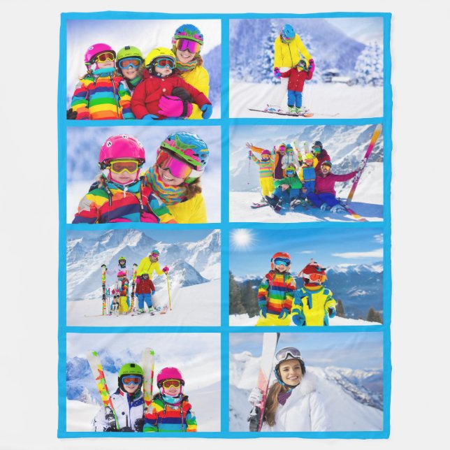 Manta Polar 8 Azure Landscape Photo Grid Collage (Anverso)