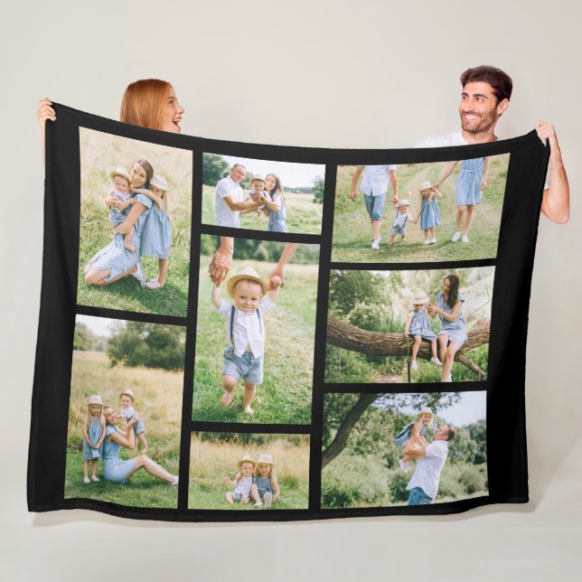 Manta Polar 8 Collage de fotos familiar crea el suyo propio (In situ)