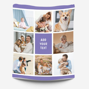 Manta Polar 8 Collage de la familia de fotos Personalizado mor