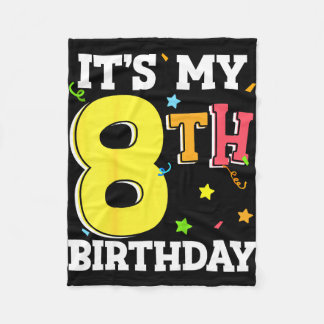 Manta Polar 8th birthday 8 eight happy birthday boy or girls