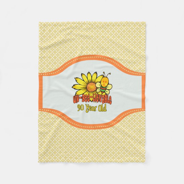 Manta Polar 90.o cumpleaños - increíble en 90 años (Anverso)