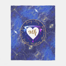 Manta Polar 9.º aniversario Boda Lapis Lazuli Color