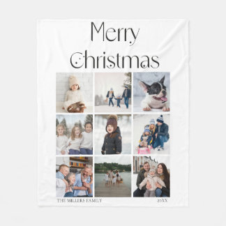 Manta Polar 9 photo collage grid elegant Christmas
