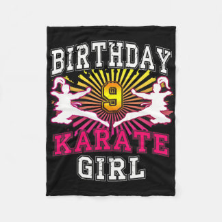 Manta Polar 9th Birthday Girl - Karate 9 Years Old 