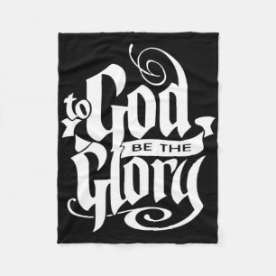 Manta Polar A Dios Sea La Gloria Jesús Navidad Cristiano