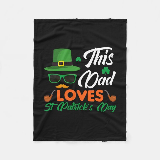 Manta Polar A este papá le encanta el Día de San Patricio (Anverso)