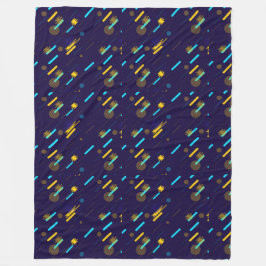 Manta Polar A fleece blanket featuring a colorful repeating
