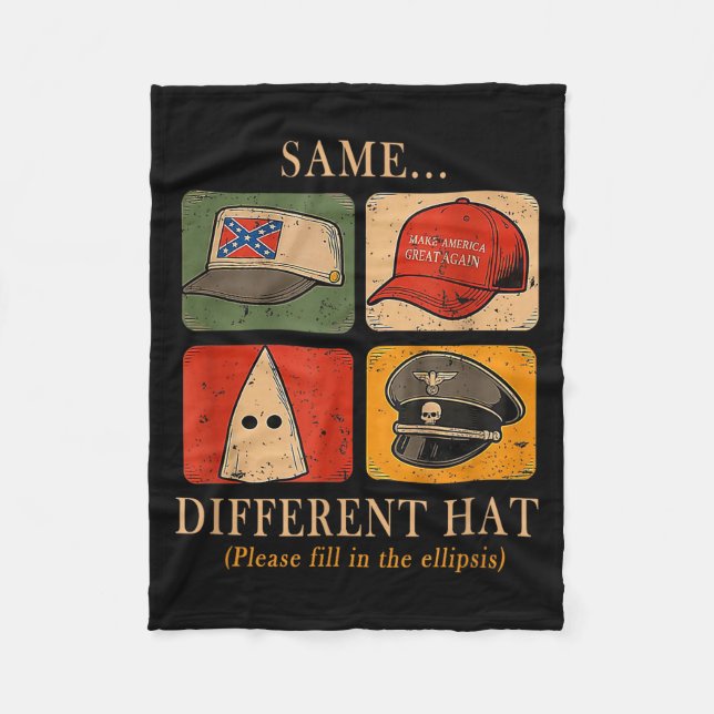 Manta Polar A Fun Puzzle, Same...different Hat,funny Protest T (Anverso)