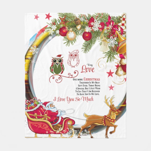 Manta Polar A mi amor Uno más Navidades juntos (Anverso)