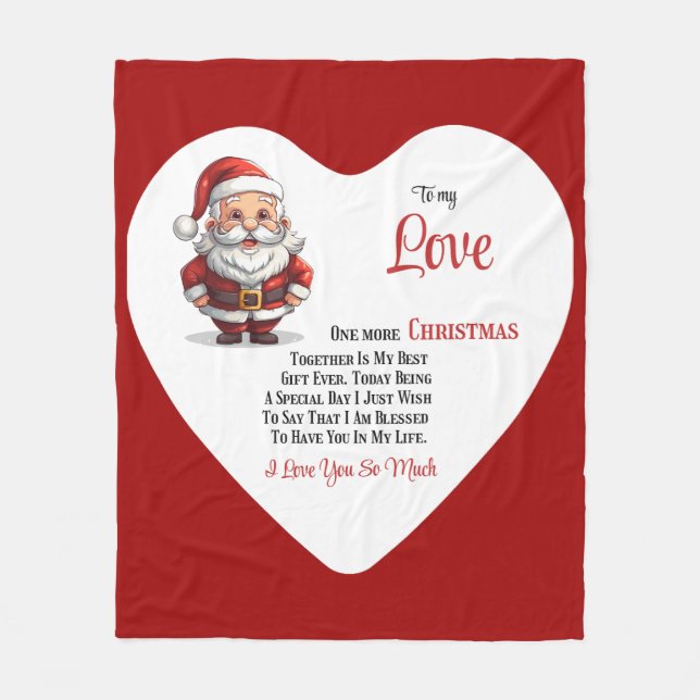 Manta Polar A mi amor Uno más Navidades juntos (Anverso)