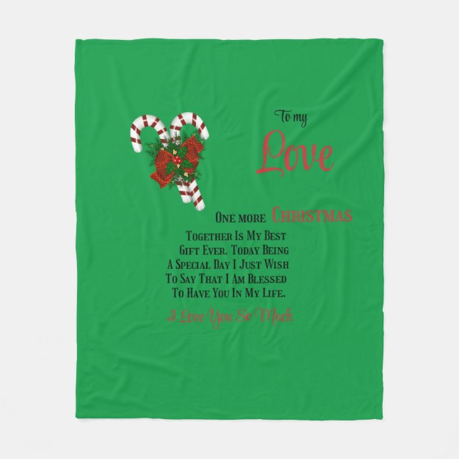 Manta Polar A mi amor Uno más Navidades juntos (Anverso)