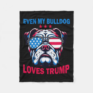 Manta Polar A mi Bulldog le encanta Trump