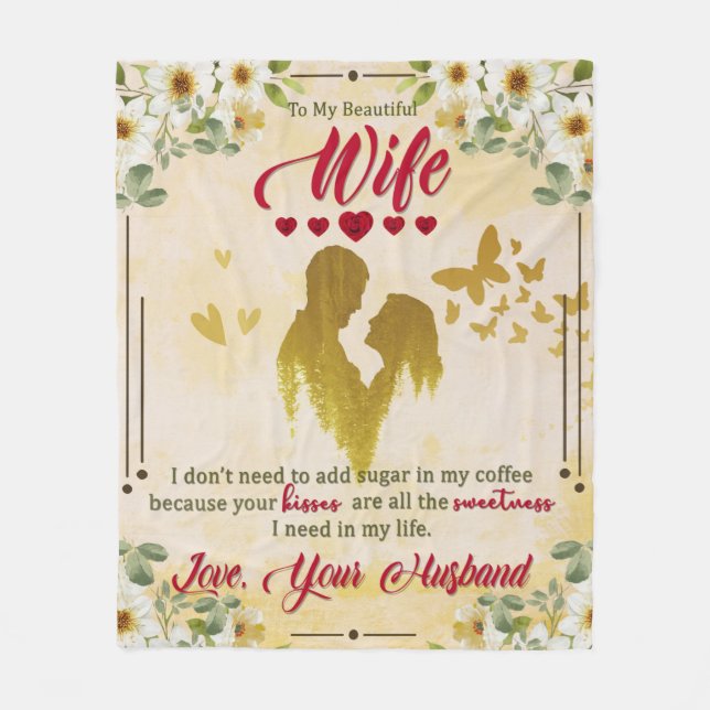 Manta Polar A Mi Hermosa Esposa De Regalos De Esposo (Anverso)