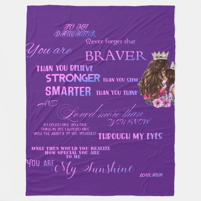 Manta Polar A mi hija (Anverso)