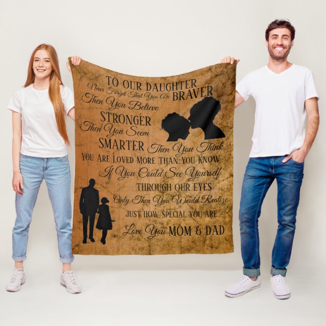 Manta Polar A mi hija de mamá y papá (In situ)