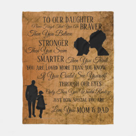 Manta Polar A mi hija de mamá y papá