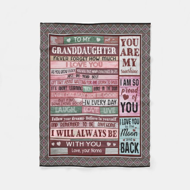 Manta Polar A mi nieta regalo (Anverso)