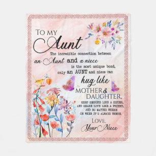 Manta Polar A Mi regalo de tía, regalo de mariposa de sobrina