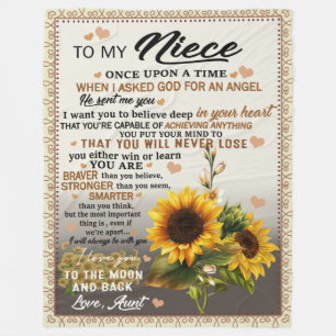 Manta Polar A mi sobrina te amo a la luna y a la espalda