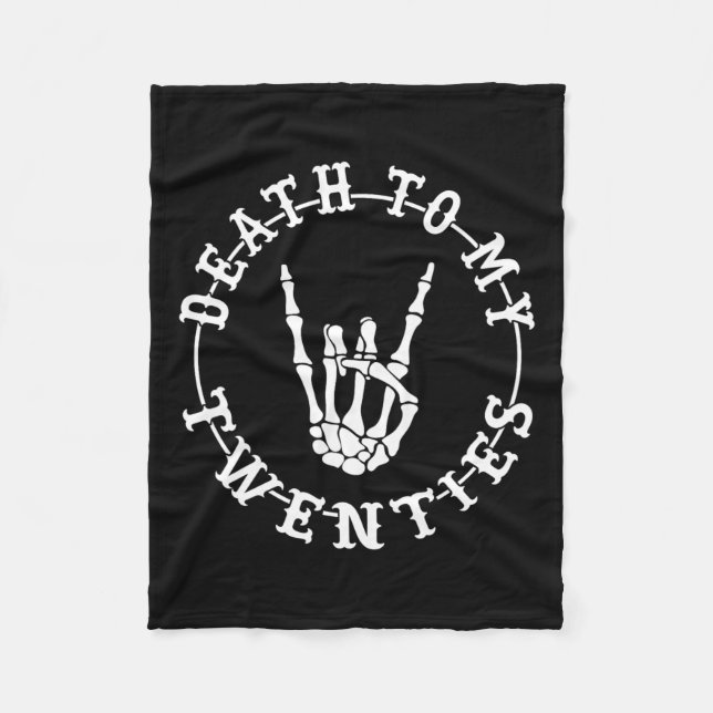 Manta Polar A mis 20 años, 30 cumpleaños, Skeleton Hallowe (Anverso)