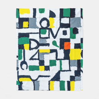 Manta Polar A Palette Knife Painting; Abstract Grid Painting;