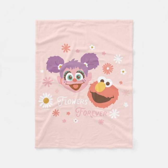 Manta Polar Abby Cadabby y Elmo | Flores Para Siempre (Anverso)