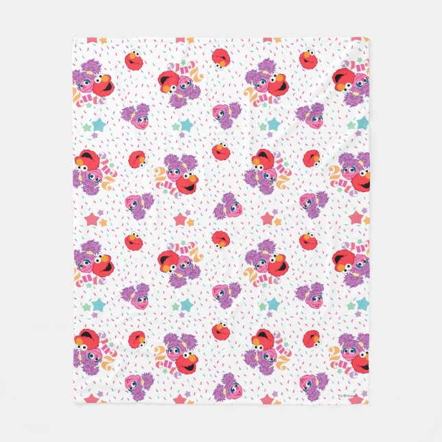 Manta Polar Abby Y Elmo 2 Patrón De Cuadros (Anverso)