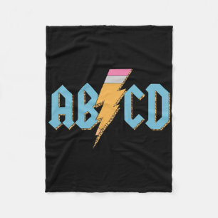 Manta Polar Abcd Pencil Lightning Rock'n Roll Teacher De Nuevo