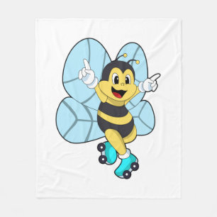 Manta Polar Abeja con patines de rodillos