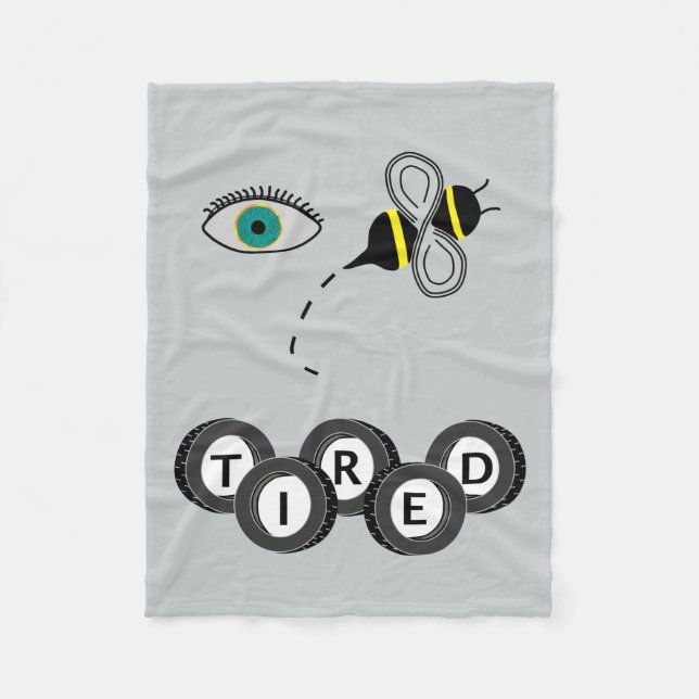 Manta Polar Abeja del ojo cansada (Anverso)