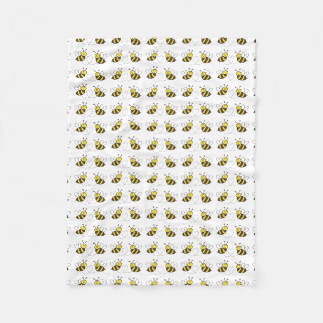 Manta Polar Abejas con corazón (Anverso)