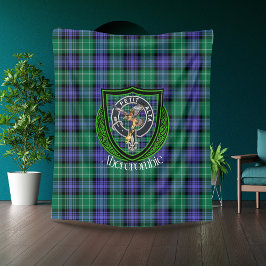 Manta Polar Abercrombie Scottish Clan Tartan & Escudo