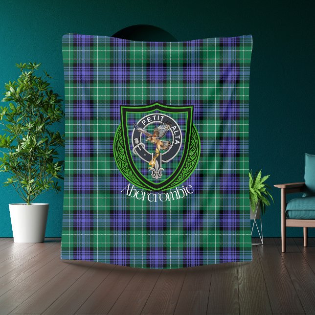 Manta Polar Abercrombie Scottish Clan Tartan & Escudo (Subido por el creador)