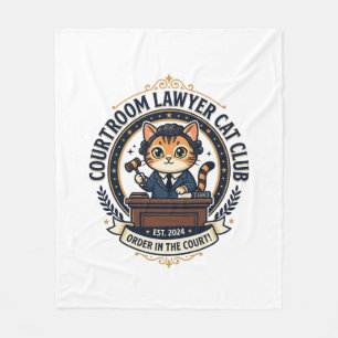 Manta Polar Abogado de sala del tribunal gato divertido diseño