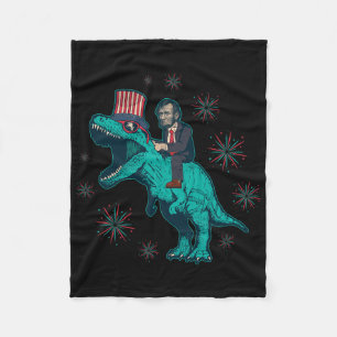 Manta Polar Abraham Lincoln T Rex Dinosaur 4 De Julio De Améri