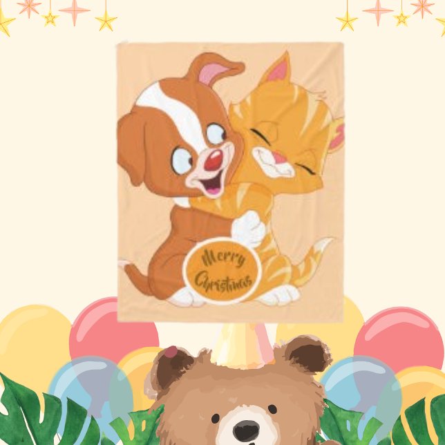 Manta Polar Abrazo de cachorro al perro mascota (Subido por el creador)