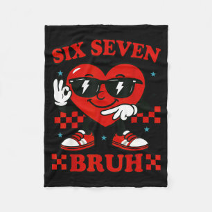 Manta Polar Abrazo Six Seven Bruh Corazón 6 7 Meme San Valentí