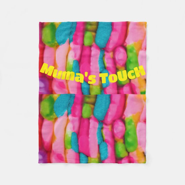 Manta Polar "Abrazo vibrante: pequeña funda de papel (Anverso)