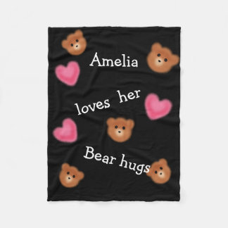 Manta Polar Abrazos de oso personalizados lindos