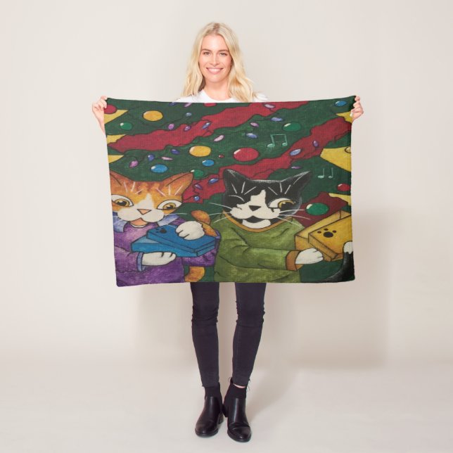 Manta Polar Abrir presenta gato (In situ)