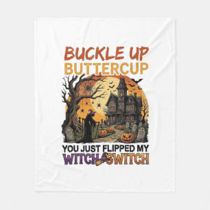 Manta Polar Abróchense Buttercup Bruja Interruptor Halloween E