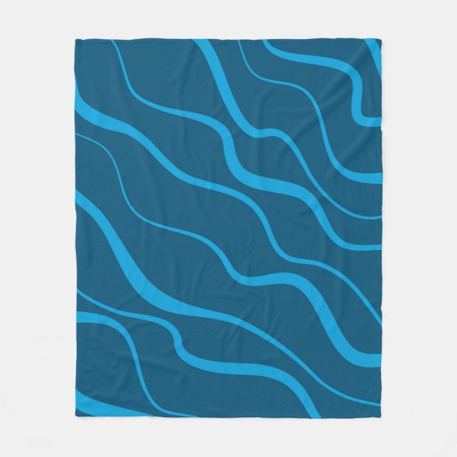 Manta Polar Absorción de ondas azules, simples, modernas y fre (Anverso)